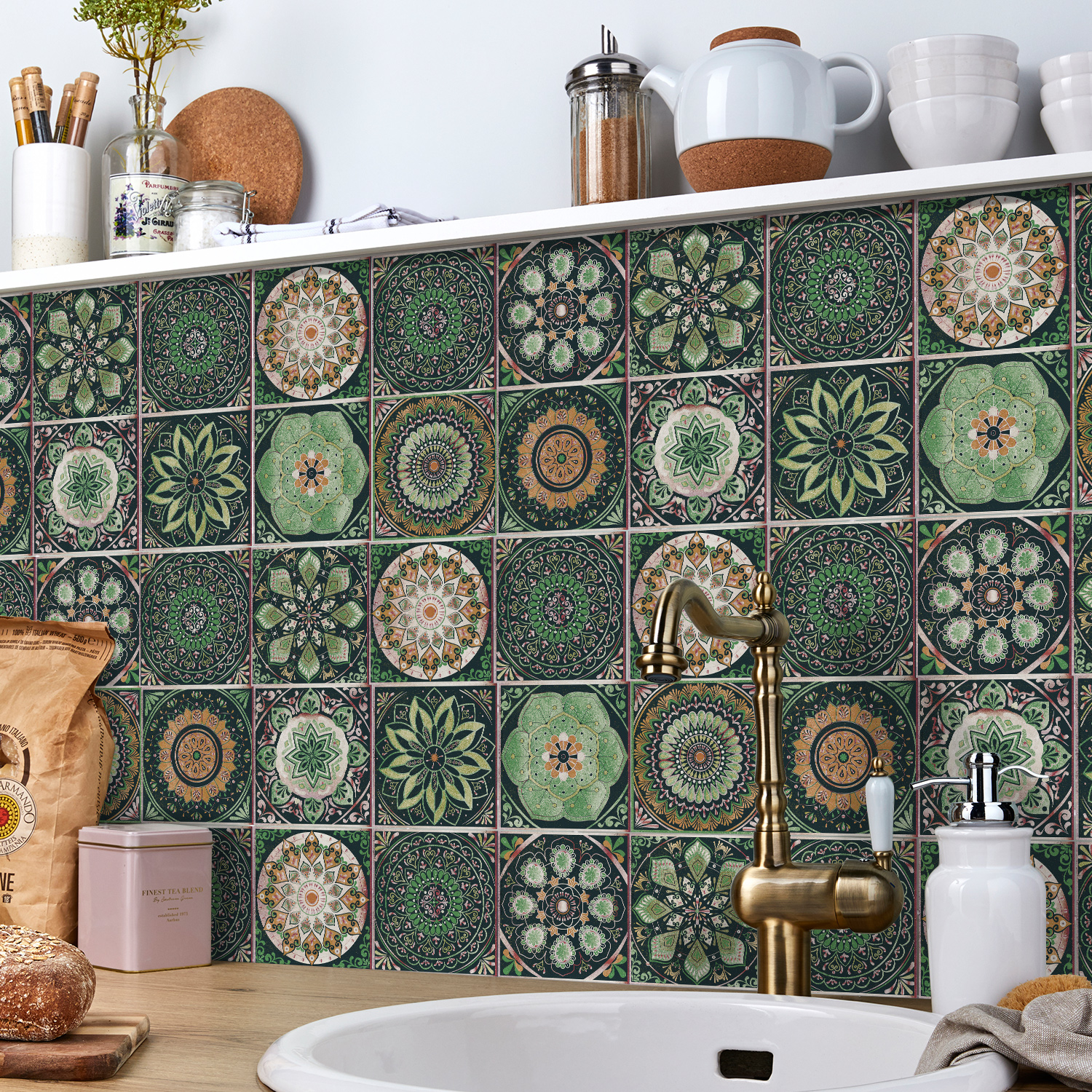 Kitchen Appliances Vintage - 24 pieces of Mandala Retro Pattern