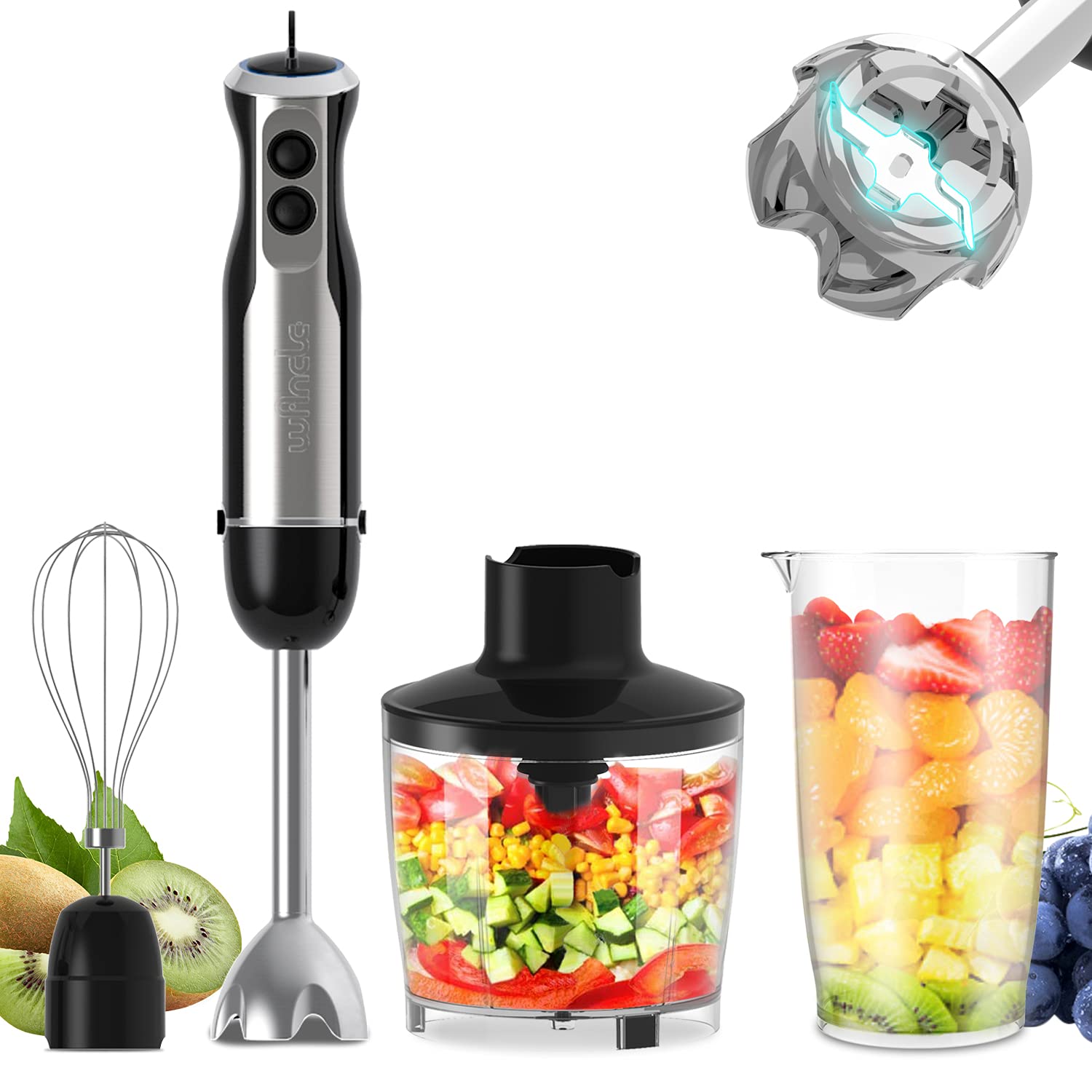 Donut Maker Mini - Wancle 1000W Immersion Hand Blender 4