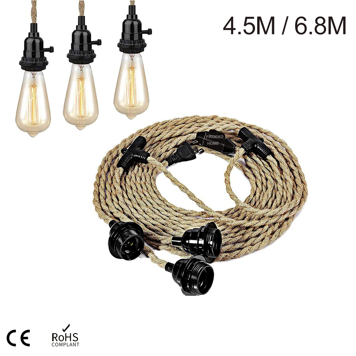 6.8M Vintage Hemp Rope LED Pen - огляд і ціна Kitchen Appliances Vintage