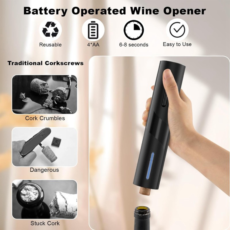 [NEW!N92R】 Portable Automatic  - огляд і ціна Wine Opener Electric