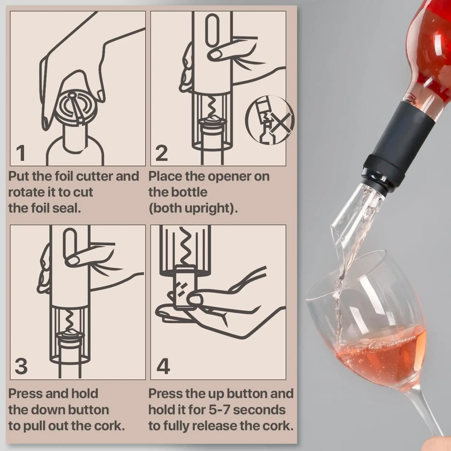 HOMEFISH Electric Wine Bottle  - огляд і ціна Wine Opener Electric