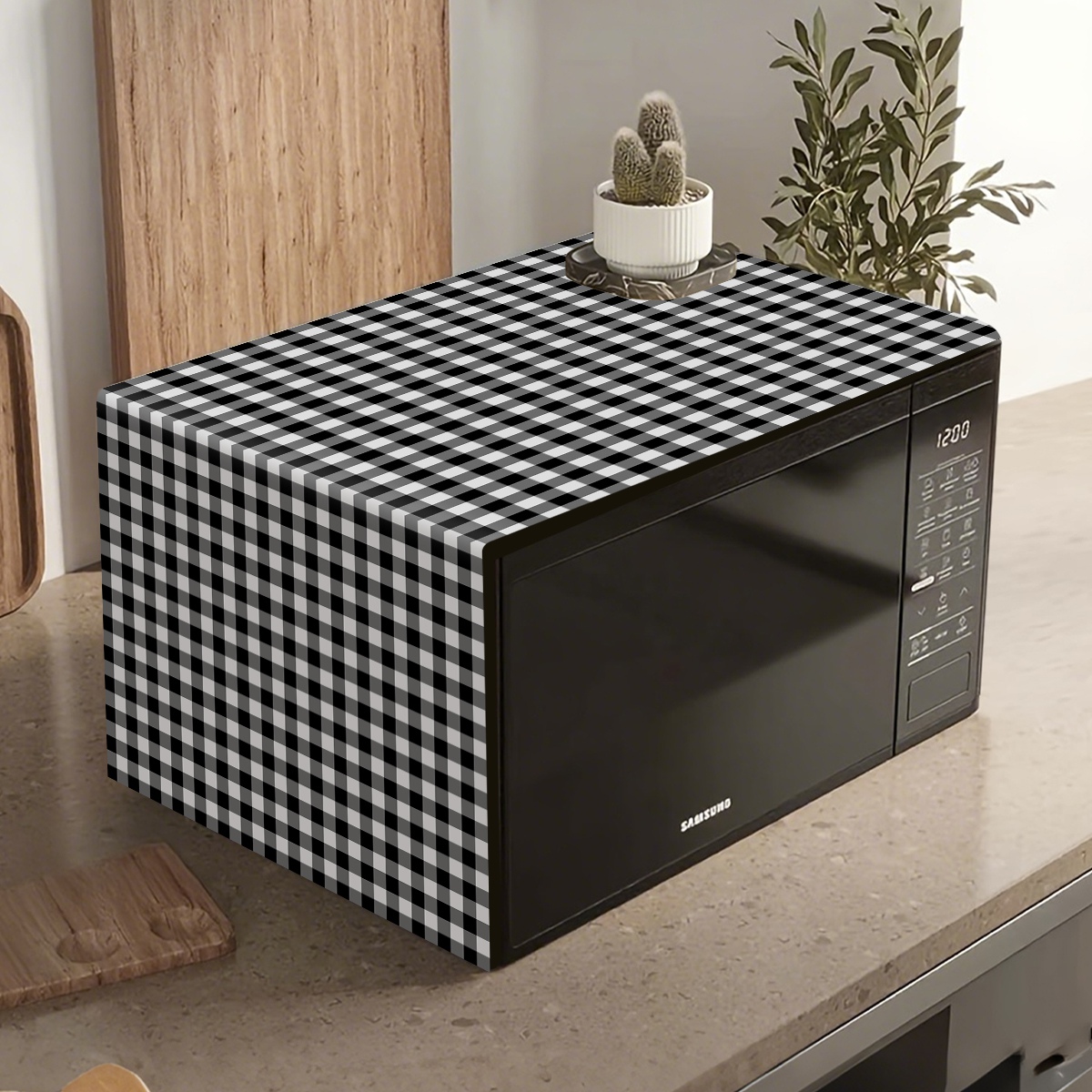 Black White Plaid Microwave Ov - огляд і ціна Kitchen Appliances Japan