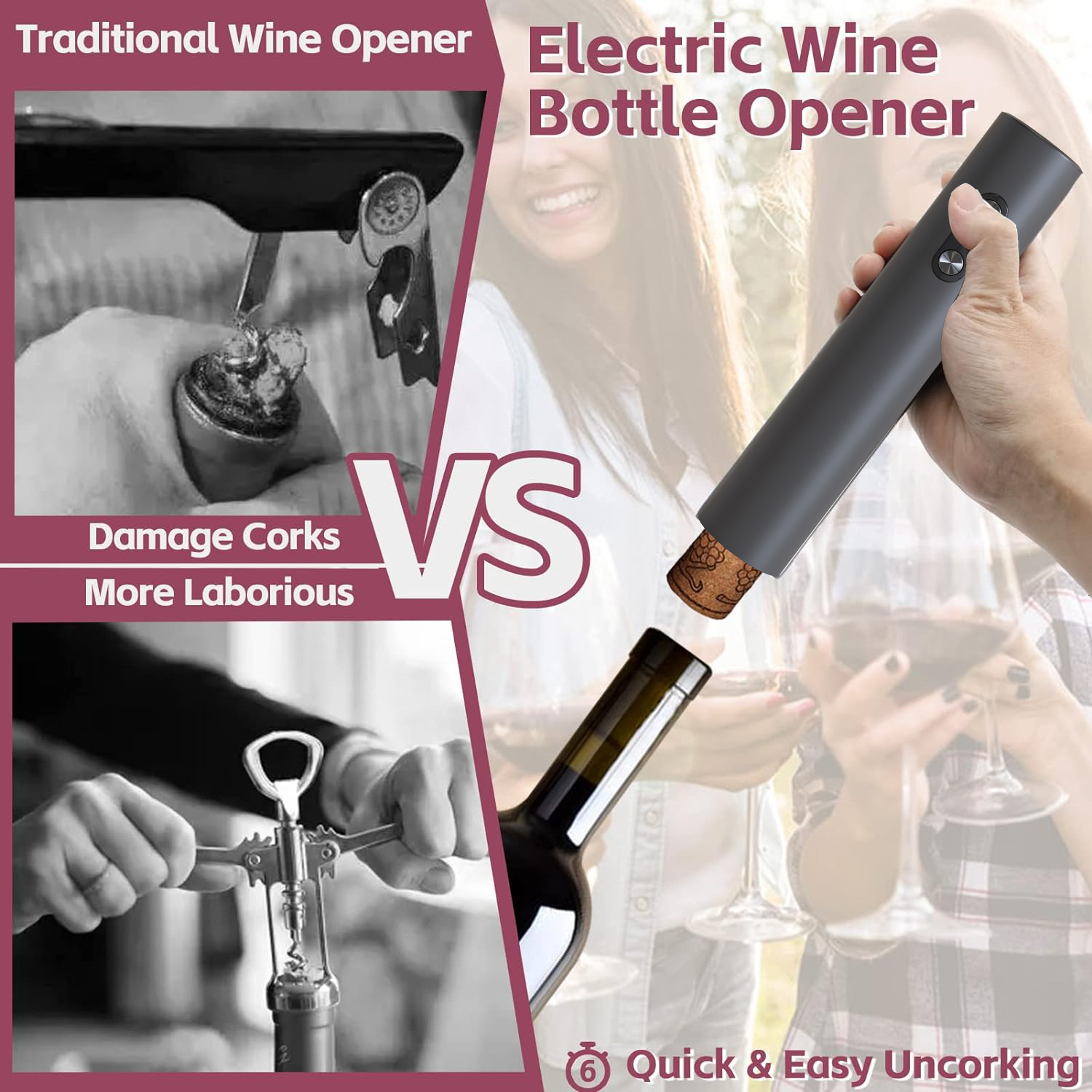 Electric Wine Opener, Black Co - огляд і ціна Wine Opener Electric